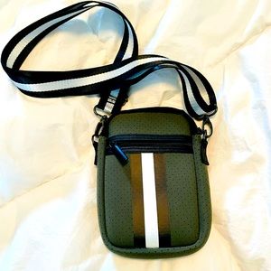 Haute Shore army green crossbody bag w/adjustable strap